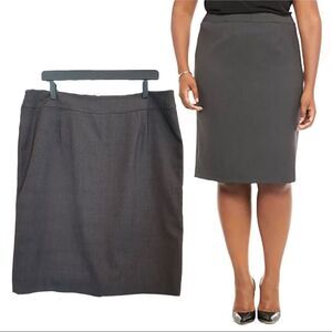 Calvin Klein Dark Charcoal Gray Pencil Skirt